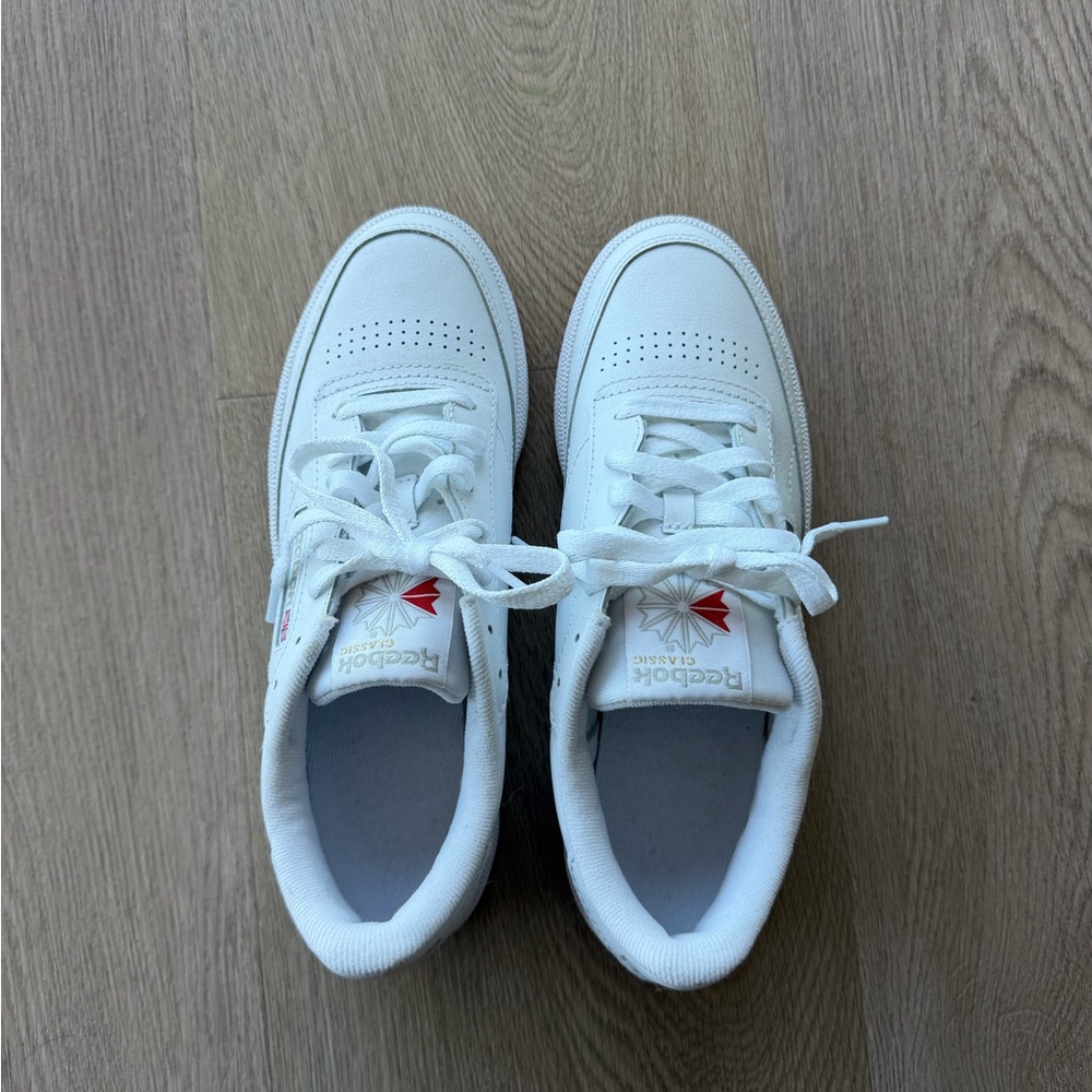 Men’s Reebok White Leather Sneakers